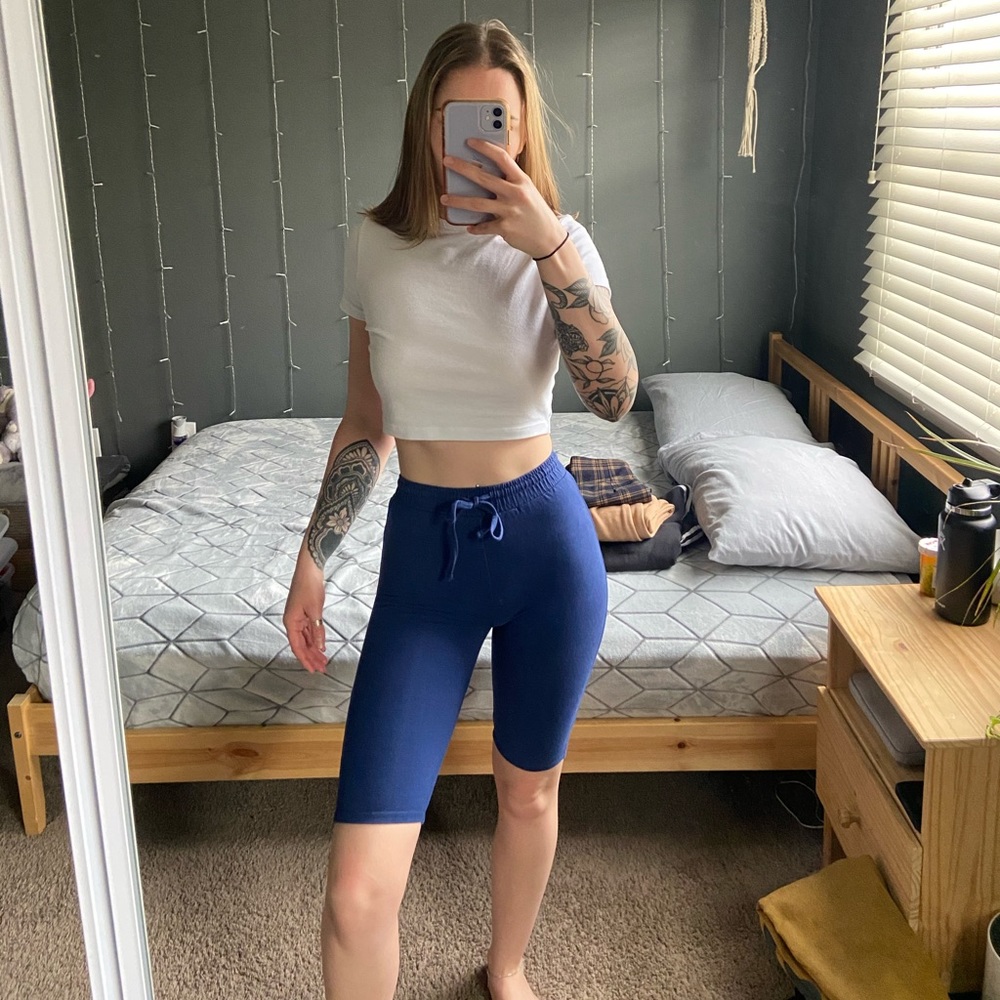 Blue Biker Shorts